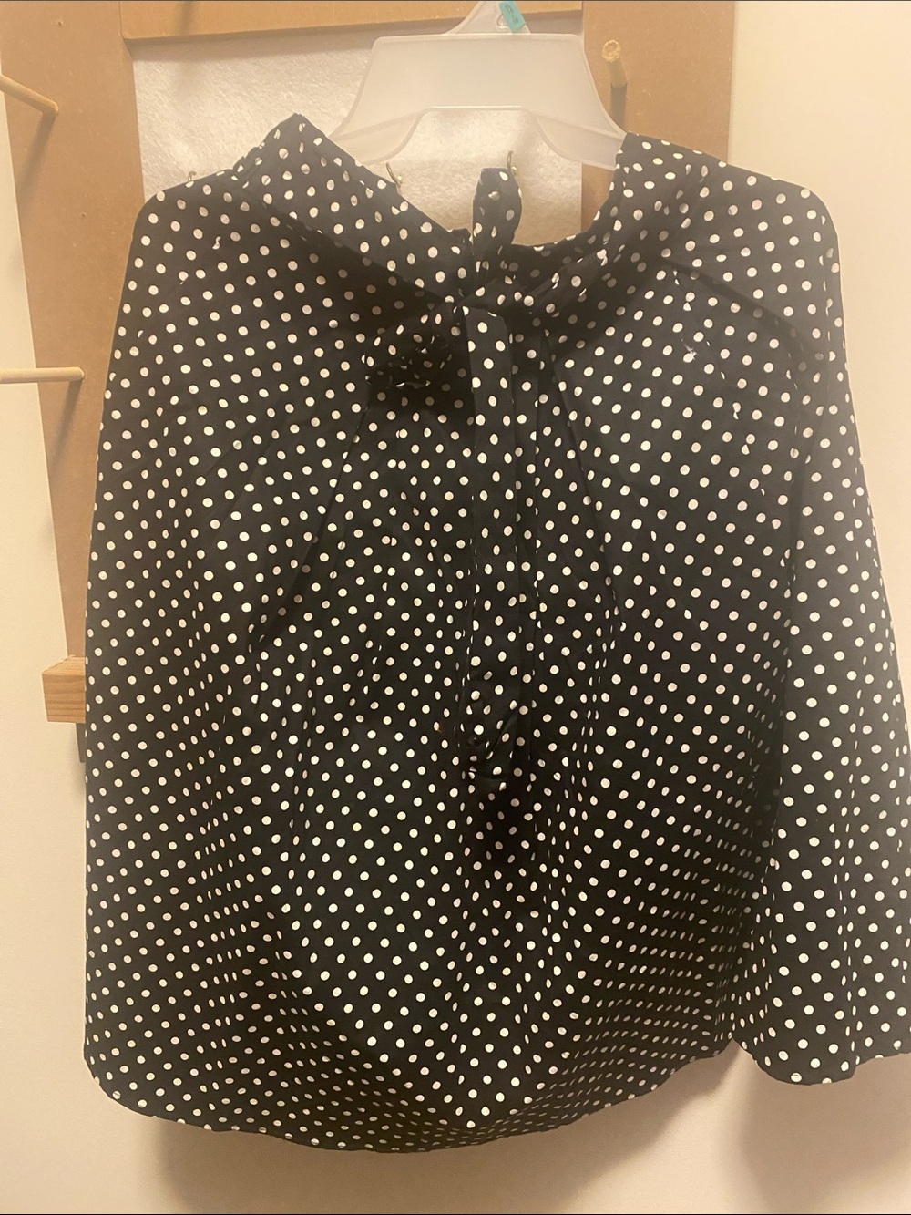 Black and White Polka Dot Bow skirt
